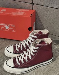 🎇全新正貨Converse 1970s chuck taylor all star hi 舒適百搭 高幫帆布鞋 男女同款 酒紅色