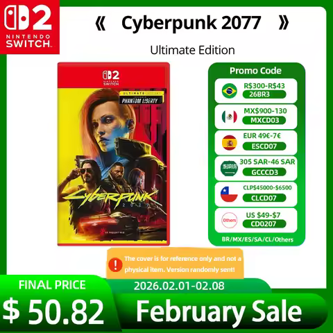 Nintendo Switch 2 Game Deals - Cyberpunk 2077 Ultimate Edition - Games Adventure Action and RPG Genr