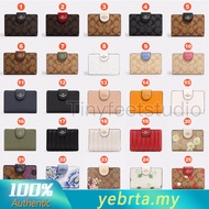 100% Original C0082 6390 C3454 C3375 C3452 C3453 3773 Medium Corner Zip Wallet Leather Women Fold Ov