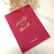 【客制】結婚證書套 書約套 西洋書法 名字設計 定制 記念