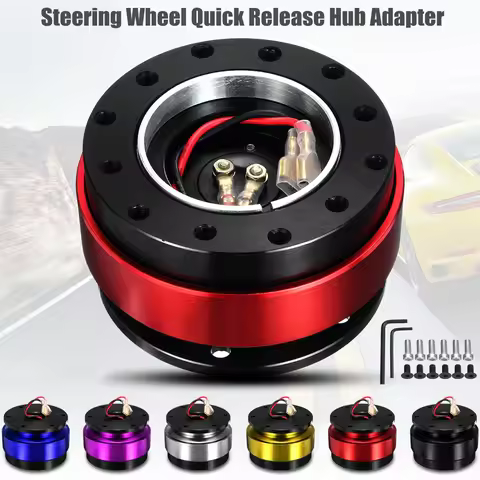 Racing Car Steering Wheel Quick Release Hub Adapter Snap Off Aluminum 6 Holes Boss Kit Universal Fit