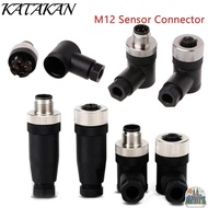 KATAKAN M12 Sensor Connector, Male Female Socket Connector M12 Aviation Plug, Sensor Plug PG7 M12 Se