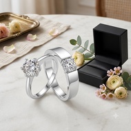 Palladium Couple Engagement Wedding Ring G-321