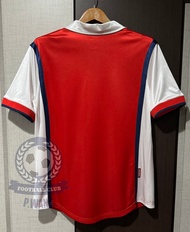 New!! เสื้อฟุตบอลย้อนยุค RETRO อาร์เซนอล Home ชุดเหย้า JVC ปี1998/1999 ฟลูออฟชั่น ชื่อเบอร์นักเตะในท