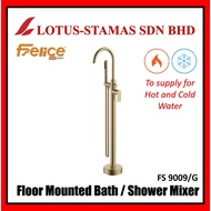 FELICE FLOOR STANDING MOUNTED MATT GOLD SOLID BRASS BATH SHOWER MIXER FOR BATH TUB JACUZZI - FS9009 G