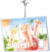 LED Advertising Light Box, Digital Menu Board Frame Display with Adjustable Telescopic Arm, Commerci