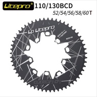 LP Litepro Chainring bicycle crank sprocket 110/130BCD oval Chainring 52T 54T 56T 58T 60T toothed fo