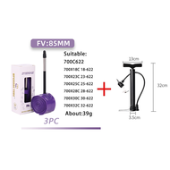 ท่อ TPU ไฟจักรยานบนถนนเฉียบยางในจักรยาน700C FV45 700x18-32C ทนต่อการเจาะ39ก./65/85มม. ยางสำรองมืออาช