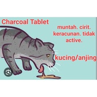 Charcoal pills Ubat kucing cirit, perut kembung, lepas muntah, dan keracunan