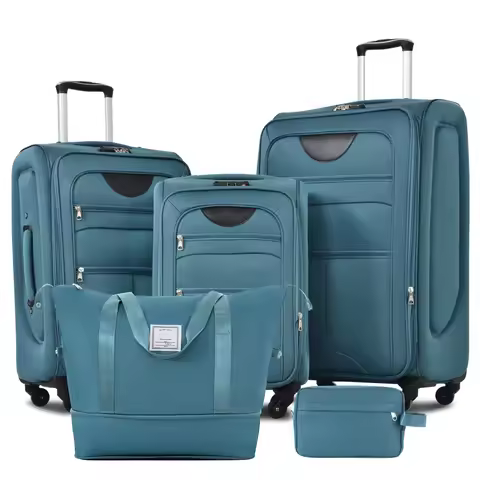 Lightweight 3PCS Softshell Expandable Luggage Set Upright Suitcase Duffel Bag 22-30 Inch with 360° S
