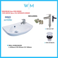 SERICITE Bathroom Ceramic Wall Hung Wash Basin WB2031 / Sinki Bilik Air