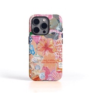 Phone case Applicable iPhone Pink Tone Luxury Time Dual Layer 2-in-1 Film Case Compatible iPhone16/1