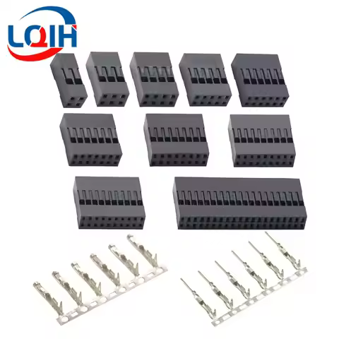 TJC8 Dupont Plastic Shell Plug 2.54mm Double Row Dupont Connector 2*2P/3P/4P/5P/6P/7P/8P/9P/10P/20P 