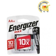 Energizer Max AA 1.5V Bateri Beralkali 4's
