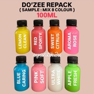 DOZEE REPACK TRIAL PACK 100ML MIX 8 COLORS Laundry Detergent Liquid | Dozee Detergent Liquid Origina