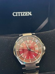 Citizen Attesa Ecodrive 星辰錶 made in Japan 光動能電波腕錶   東京  紅 限量版 世界時間 鈦金屬電波對時男錶 CB3016-51Z Jounetsu Col