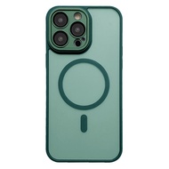 理享家 半透磨砂磁吸magsafe手機保護殼  蒼嶺綠  蘋果 iPhone 14 Plus