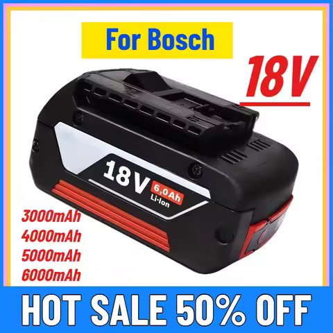 18V 6000mAH for Bosch GWS180 GDR215 GDS400 DSR185 BAT618 Power Tool Battery