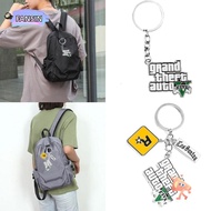 FANSIN1 Game PS4 GTA5 Keychain, GTA V Grand Theft Auto 5 Star Muti Key Holder, Metal Key Chain Keyri
