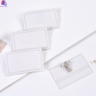 ป้ายชื่อติดหน้าอก เข็มกลัด+คลิปหนีบ ป้ายชื่อพนักงาน ป้ายชื่อ PVC ป้ายพลาสติก ป้ายเข็มกลัดติดอก อุปกร