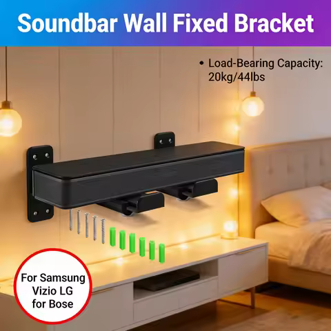 Soundbar Speaker Wall Holder Universal Sound Bar Under TV Mount Drywall Sound Bar Wall Bracket for S