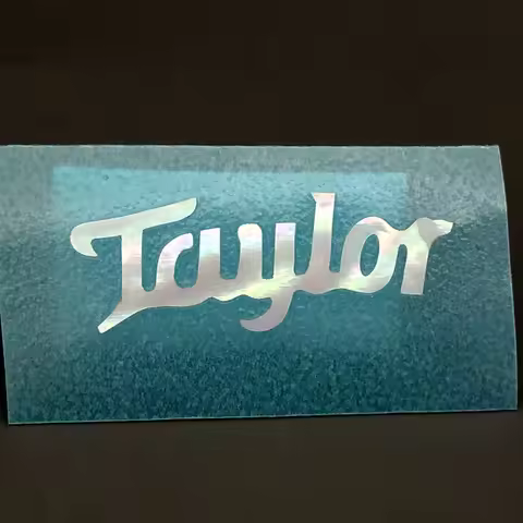Mother Of Pearl Taylor Guitar Headstock Logo Decal Sefl-Adhesive Guitar Accessories