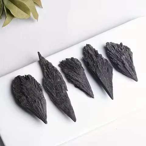 Natural Black Kyanite Stone Raw Specimen Rough Stone for Home Decoration, Aquarium&Terrarium Decor,G