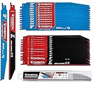 25 Pack 9 inch Reciprocating Saw Blade Set - Metal/Woodcutting Saw Blades,14/18TPI and 6/12TPI Unive