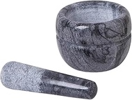 GIENEX Mortar and Pestle Set Marble Small Bowl Solid Stone Grinder Spice Herb Grinder Pill Crusher