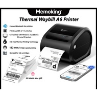 Phomemo D520BT Thermal Waybill A6 Printer+30 Labels, 4X6 inch Label Printer For shopee TikTok shop