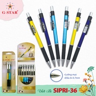 Blister of 2 Gstar Sipri blue ink ballpoint pens - 36 made in Thailand - VPP Happy Kids