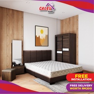 Caler Home Germini Bedroom Set - Bed Frame/Dresser/Mattress [Free Installation]