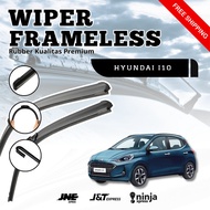 1 SET Car Wiper HYUNDAI I10 Frameless Soft Model Kiri & Right