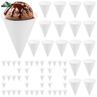 200 Pcs 4.5 oz Single Use Paper Cone Cup Stackable Cone Cup Easy to Clean Paper Conical Water Mug fo