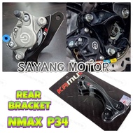 NMAX V1 V2 P34 B R E M B O  P 34 CALIPER REAR BRACKET NMAX NVX155 2POT CALIPER