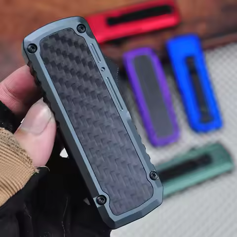 NEW Carbon Fiber OTF TECH Utility Knife SK5 Replaceable Blades Cutting Tool Paper Cutter EDC Tactica
