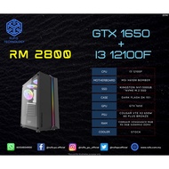 RUFIS Custom Gaming PC Package (INTEL I3-12100F / GTX 1650 / 8 GB RAM / 500 GB SSD)