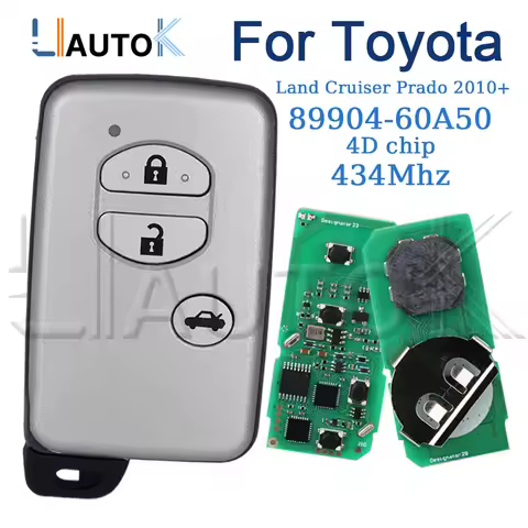 Smart Remote Key For Toyota Land Cruiser Prado 2010+ F433 3 Buttons B74EA P1 98 Chip 4D Chip FCCID 8