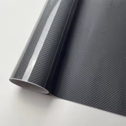Grey 6D Carbon Fiber Vinyl Car Wrap Film Roll for DIY Auto Exterior Door Trunk Decal Sticker Waterpr