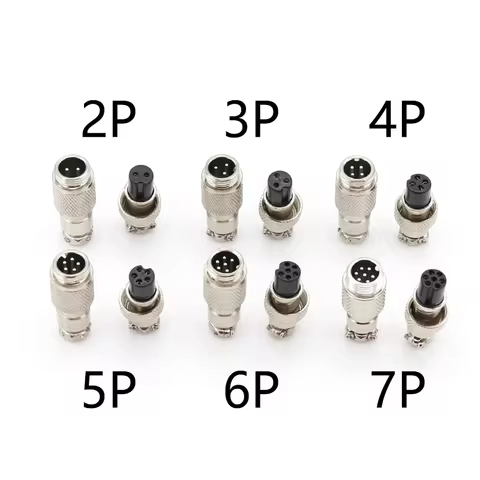 5/20PCS GX12 Connector 12mm 2/3/4/5/6/7 Pin Aviation Socket Plug Docking Connector Male Female Circu