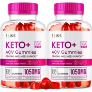 (2 Pack) Bliss Keto ACV Gummies Advanced Weight Loss Support, Bliss Keto and ACV Gummies, Bliss Keto