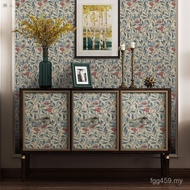 Home Cabinet Self-Adhesive BK9K Wholesale Wall Stickers Stickers Background Wallpaper Retro Bedroom 