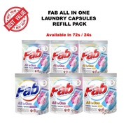 [NEW] Fab All-In-One Laundry Capsules 72 Pods / 24 Pods