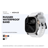NOMAD Rugged FKM Band Waterproof Watch Strap for App-le Watch 49/45/44/42mm & 41/40/38mm w/ Stainles