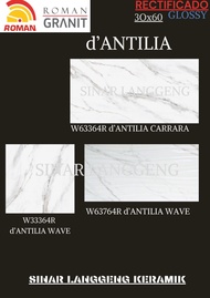 ROMAN d'ANTILIA CARRARA W63364R 30x60/KERAMIK DINDING/KAMAR MANDI