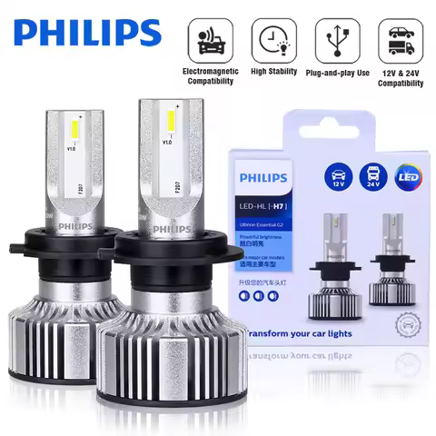Philips G2 Ultinon Essential H7 LED H1 H4 H8 H11 H16 HB3 HB4 HIR2 9005 9006 9012 6500K Car Headlight