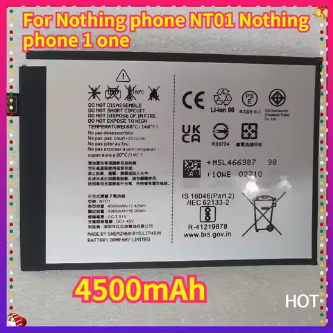 New Battery 4500mAh NT01 For Nothing phone NT01 Nothing phone 1 one Batteries Mobile Phone Batteries