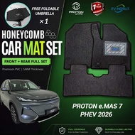 【PE7PHEV-3P】EV WORLD Proton e.MAS 7 PHEV Car Floor Mat Proton e.MAS 7 PHEV Honey Comb Car Carpet (20
