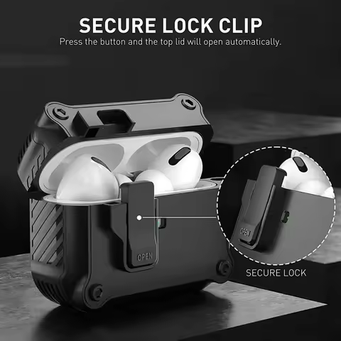 For AirPods Pro 2 Case Lock Shockproof Cover For Airpods 3 3rd Pro 2 2nd Generation Cases For AirPod