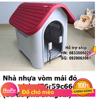 Nhà cho chó mèo ở - NHÀ NHỰA MÁI VÒM (có 2 loại) nhà chó mèo nhỏ / nhà ở cho thú cưng/ nhà nhựa thú